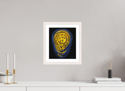 25 x 28,7 cm, Papier mit Holzrahmen, weiß Erde &amp; Wasser | Frühsommer