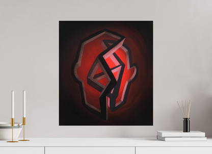 50 x 55,6 cm, Fine Art Print auf Metal Selbst-Bild. Zwischen Vergangenheit und Werden