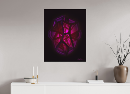 70 x 87,5 cm, Alu-Dibond mit Holzrahmen, schwarz Innere Geometrie