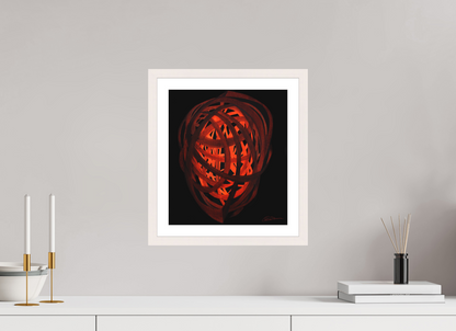 30 x 34 cm, Papier mit Holzrahmen, weiß Selbst Formung