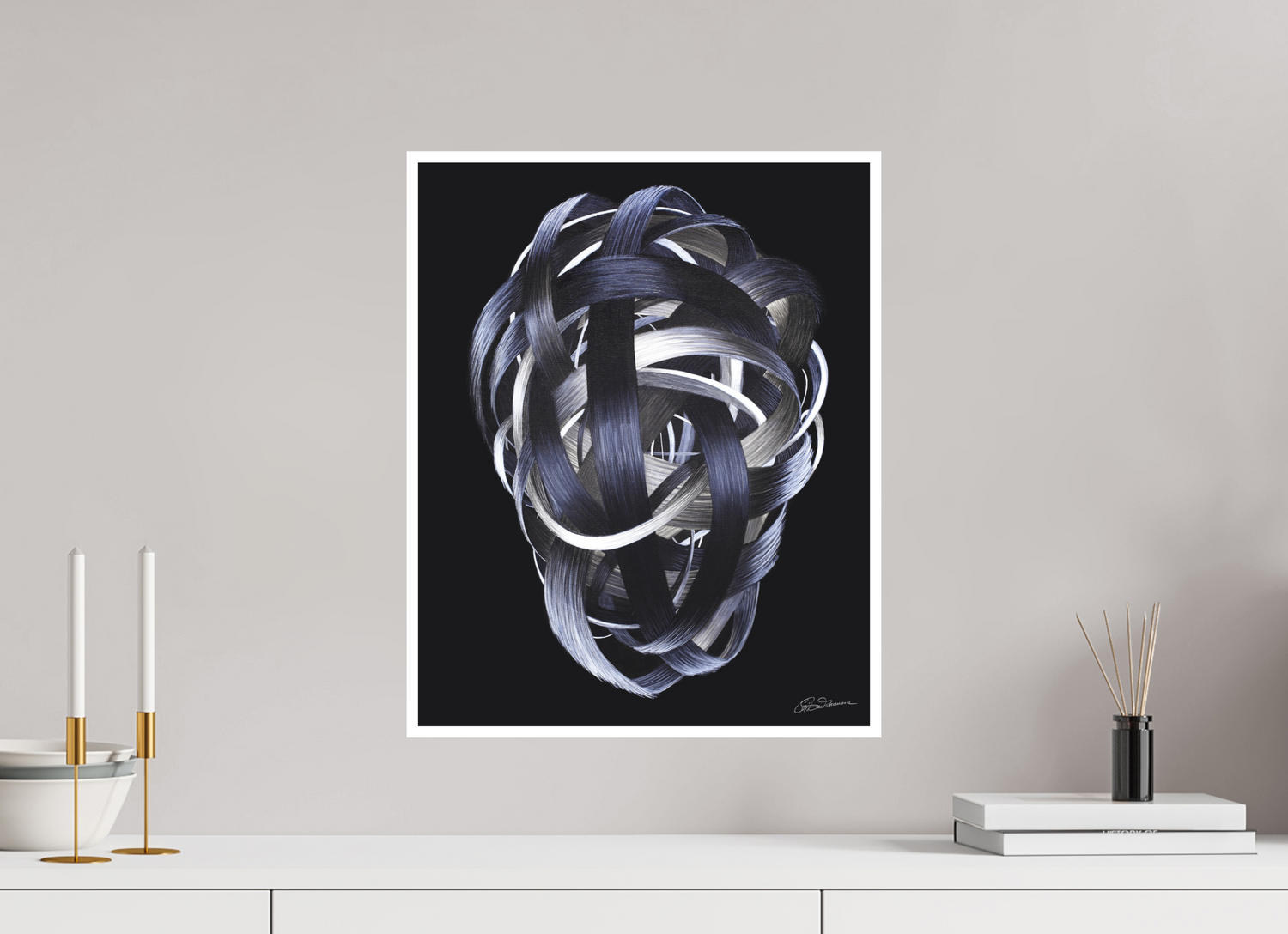 40 x 49,9 cm, Kunstdruck auf Papier ohne Rahmen Verknotung