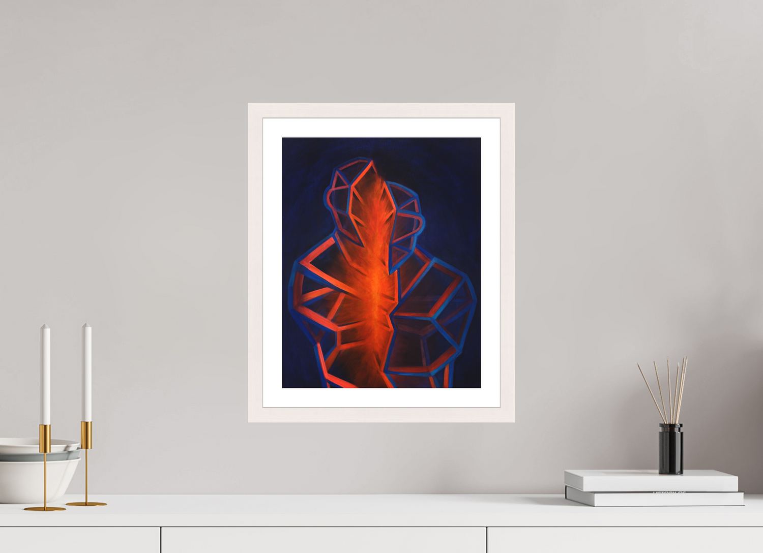 30 x 37,6 cm, Papier mit Holzrahmen | weiß | Museumsglas Gemeinsame Mitte