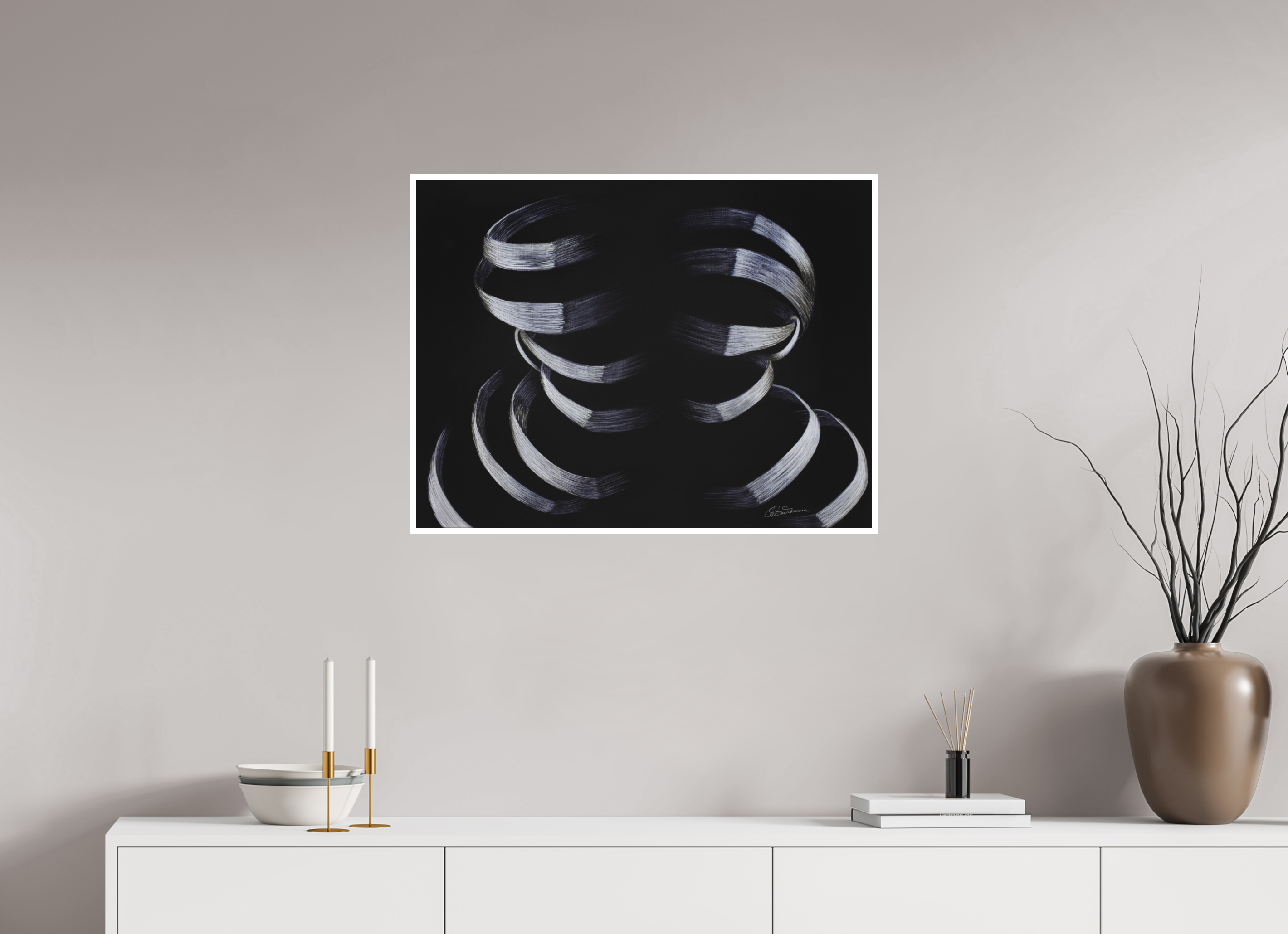 78,5 x 60 cm, Papier ohne Rahmen Ineinandergreifend