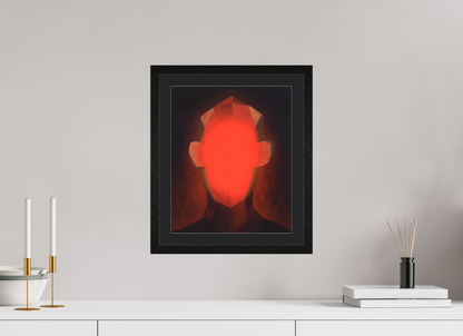 30 x 36,3 cm, Foto Papier schwarzes passapartout und schwarzer rahmen Portal zum Selbst