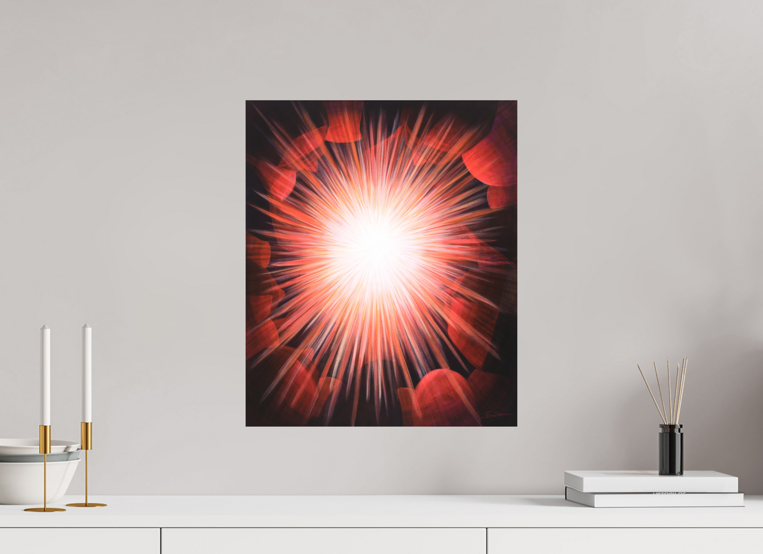 40 x 48 cm, Alu-Dibond mit Aufhängung Gemeinsames Leuchten