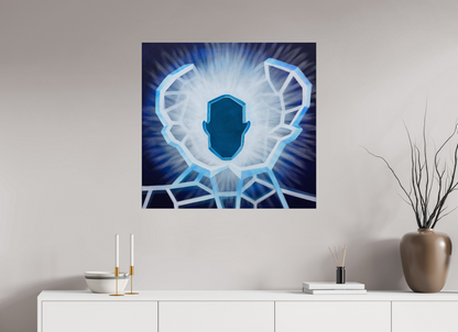 84 x 80 cm, Fine Art Print auf Aluminum Öffnung - vom alten zum neuen Ich